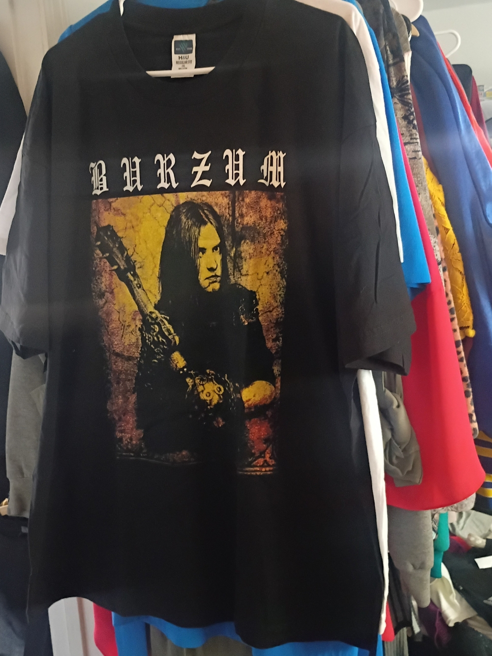 Rare Varg Vikernes Burzum Black Metal Tee Cotton Screenprint Size S